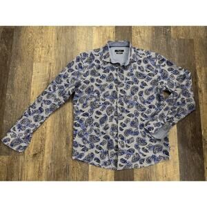 Mizumi Modern Fit Paisley Button-Up Shirt
